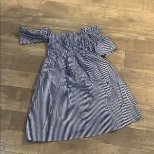 Blue Strapless Dress